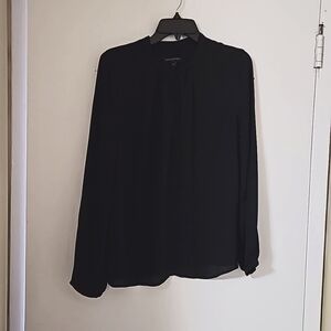 Banana Republic Factory Elegant Black Long Sleeve Blouse